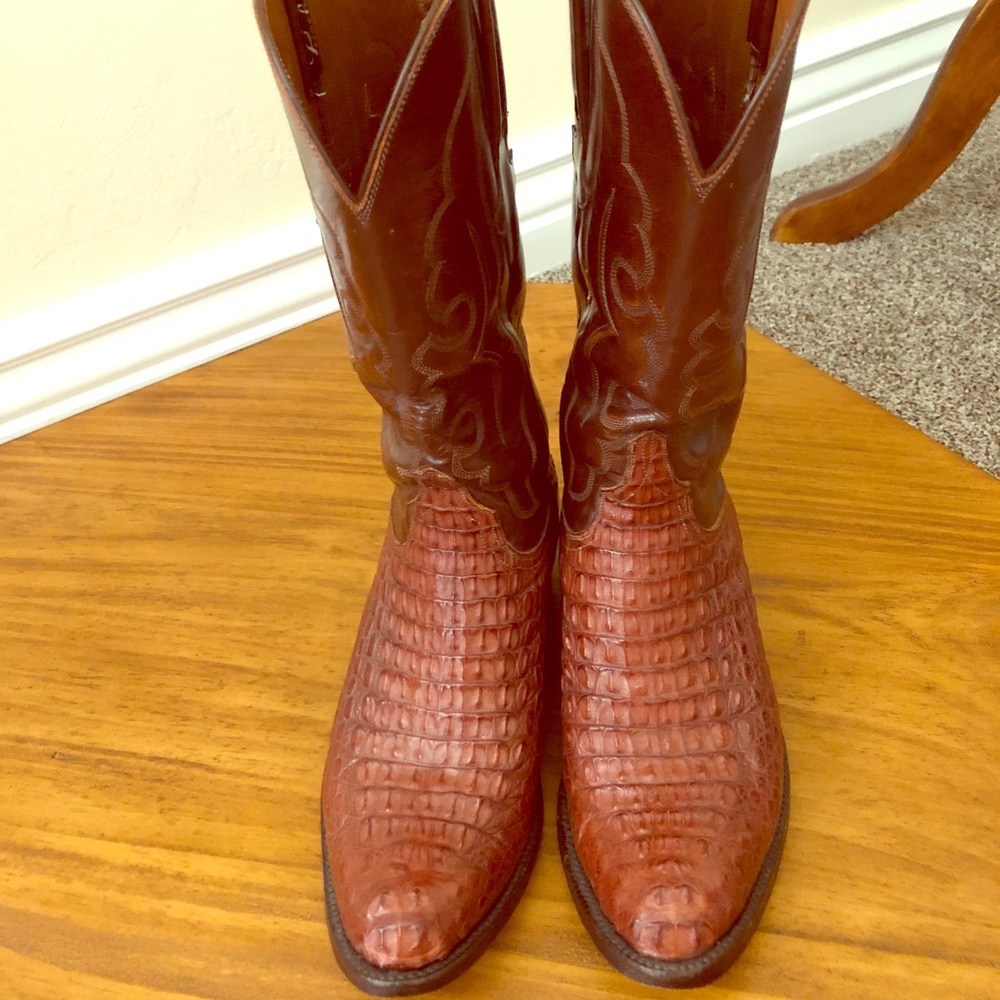 Crocodile Cowboy boots - by Lucchese.